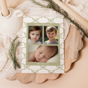 Aquarell Salbei-Bogen-Muster Feiertagskarte