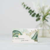 Aquarell Salbeigrüner Qr Code  Visitenkarte (Stehend Vorderseite)