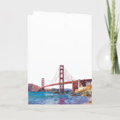 Aquarell San Francisco Elegante Hochzeit Programm (Rückseite)