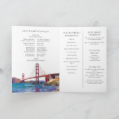 Aquarell San Francisco Elegante Hochzeit Programm (Innenseite)