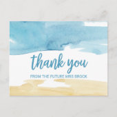 Aquarell Sand and Sea Vielen Dank Postkarte (Vorderseite)