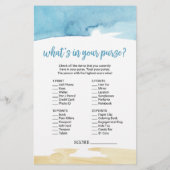 Aquarell Sand & Meer "Was ist in Ihrer Tasche" Spi (Rückseite)