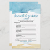 Aquarell Sand & Meer "Was ist in Ihrer Tasche" Spi (Vorne/Hinten)