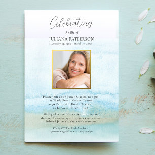 Aquarell Sandy Beach Feier des Lebens Foto Einladung