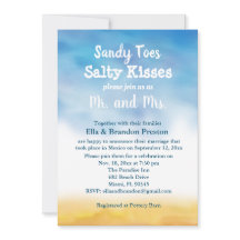 Aquarell Sandy Toes Hochzeitsempfang