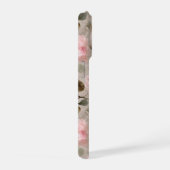 Aquarell Sanfte Rosa Rose Beige Blumenmuster iPhone Hülle (Rechte Seite)
