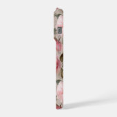 Aquarell Sanfte Rosa Rose Beige Blumenmuster iPhone Hülle (Linke Seite)