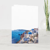 Aquarell Santorini Elegante Hochzeitsmappe Programm (Rückseite)