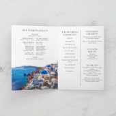 Aquarell Santorini Elegante Hochzeitsmappe Programm (Innenseite)