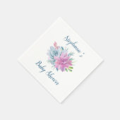 Aquarell-Säuglingsdusche Personalisiert Serviette (Ecke)