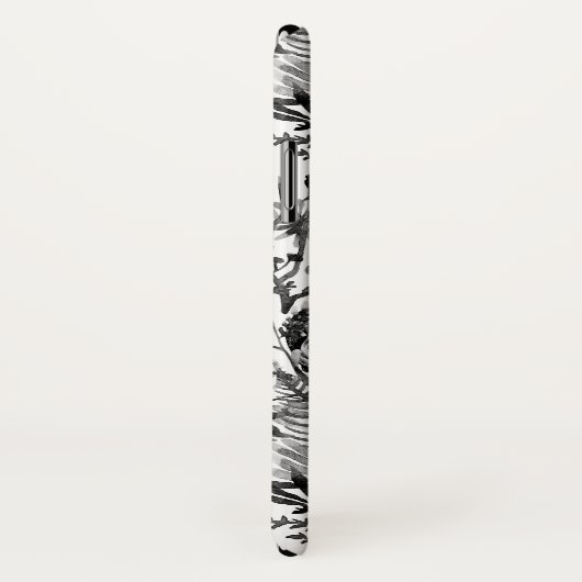 Aquarell-Schädel-Garten Case-Mate iPhone Hülle (Hinten/Rechts)