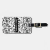 Aquarell-Schädel-Garten Gepäckanhänger (Vorderseite horizontal)