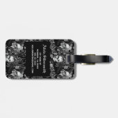 Aquarell-Schädel-Garten Gepäckanhänger (Rückseite horizontal)