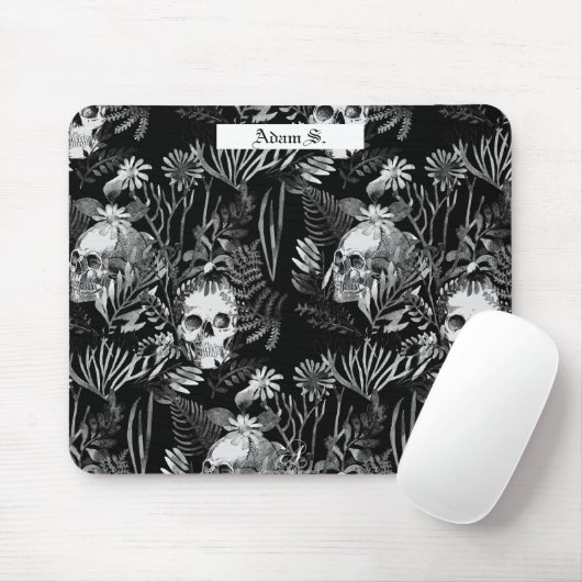 Aquarell-Schädel-Garten Mousepad (Mit Mouse)
