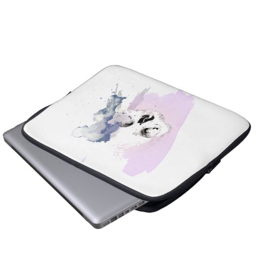 Aquarell-Schädelhülse Laptopschutzhülle (Vorne Knopf)