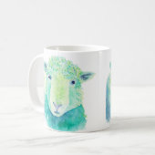 Aquarell-Schaf-Tasse Kaffeetasse (Vorderseite Links)