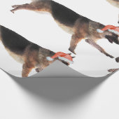 Aquarell-Schäferhund-Feiertag Geschenkpapier (Ecke)