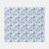 Aquarell-Schalen Fleecedecke (Vorderseite (Horizontal))