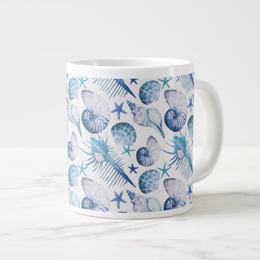Aquarell-Schalen Jumbo-Tasse (Vorderseite Rechts)