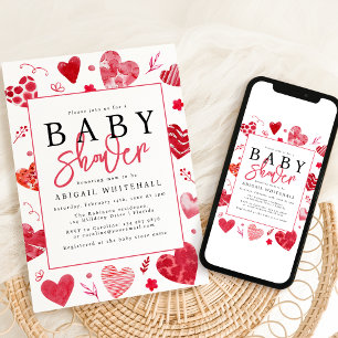 Aquarell-Schatz Baby-Party Einladung