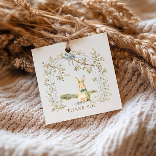 Aquarell-Schaukelhase-Baby-Shower-Dankeschön  Geschenkanhänger