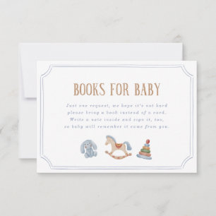 Aquarell-Schaukelpferd-Bücher für Baby Einladung