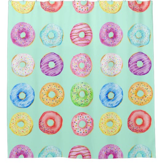 Aquarell-Schaumgummiring-Duschvorhang Duschvorhang (Vorderseite)