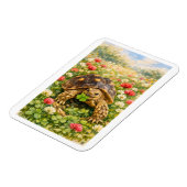 Aquarell-Schildkröte mit Glücksklee Magnet (Linke Seite)