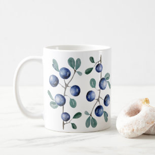 Aquarell-Schlehdorn-Beeren Kaffeetasse