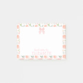 Aquarell-Schleife-Blumen-Kinder-Personalisierte-Mi Post-it Klebezettel (Vorderseite)
