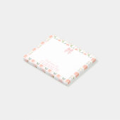 Aquarell-Schleife-Blumen-Kinder-Personalisierte-Mi Post-it Klebezettel (angewinkelt)