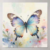 Aquarell Schmetterling Poster (Vorne)