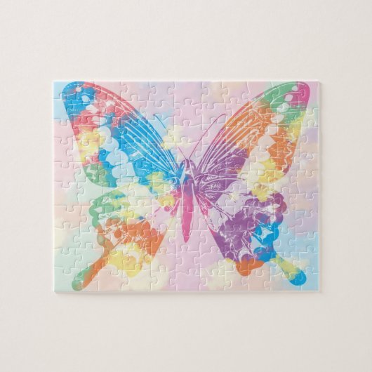 Aquarell-Schmetterling Puzzle (Horizontal)