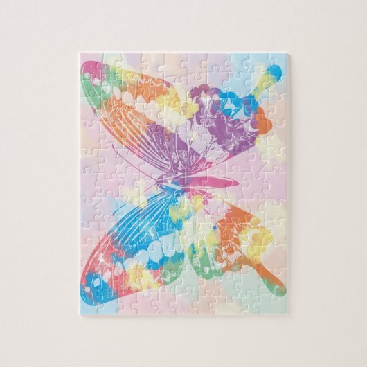Aquarell-Schmetterling Puzzle (Vertikal)