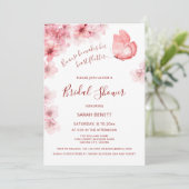 Aquarell Schmetterling | QR-Code Brautparty Einladung (Stehend Vorderseite)