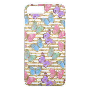 Aquarell-Schmetterlinge Gold-Glitter Case-Mate iPhone Hülle