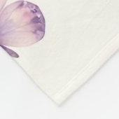 Aquarell-Schmetterlinge Kirschblüten-Muster Fleecedecke (Ecke)