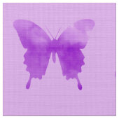 Aquarell-Schmetterlinge - Lavendel und Veilchen Stoff (Nahaufnahme)