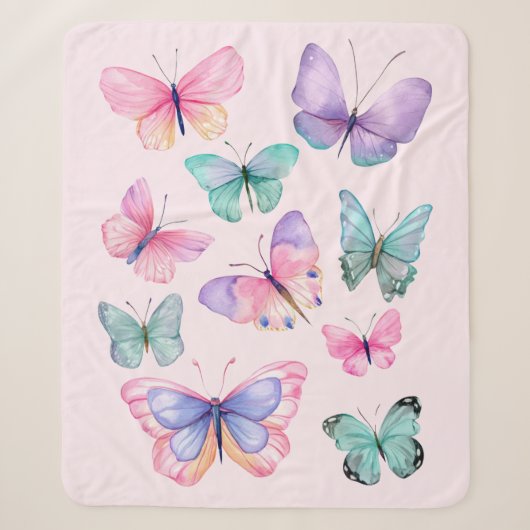Aquarell-Schmetterlinge Sherpadecke (Vorderseite)