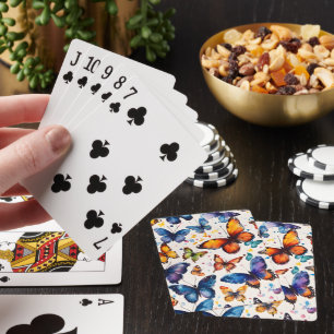 Aquarell Schmetterlinge Spielkarten