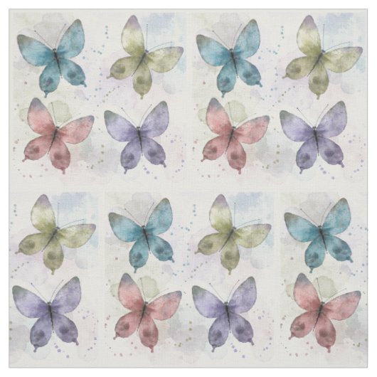 Aquarell-Schmetterlinge Stoff (Muster)