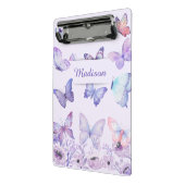 Aquarell Schmetterlinge Wildblumen Garten Lilac Mini Klemmbrett (Gewinkelt2)