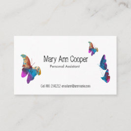 Aquarell-Schmetterlings-Tierwild lebende tiere Quadratische Visitenkarte