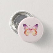 Aquarell-Schmetterlingskunst Button (Vorne & Hinten)