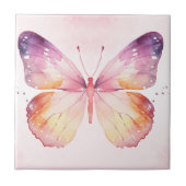 Aquarell-Schmetterlingskunst Fliese (Vorderseite)