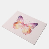Aquarell-Schmetterlingskunst Fußmatte (Schrägansicht)