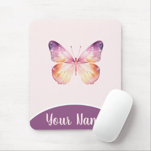 Aquarell-Schmetterlingskunst Mousepad