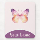 Aquarell-Schmetterlingskunst  Mousepad (Vorne)