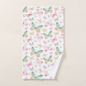 Aquarell-Schmetterlingsmuster Badhandtuch Set (Handtuch)