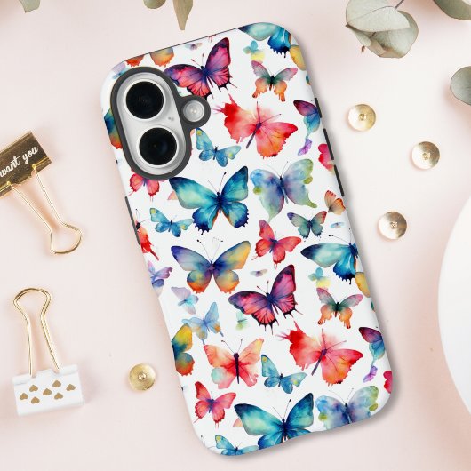 Aquarell-Schmetterlingsmuster Case-Mate iPhone Hülle